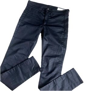 Rag Bone Jean Womens Black Coated Skinny Legging Jeans Size 27